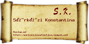 Sárközi Konstantina névjegykártya
